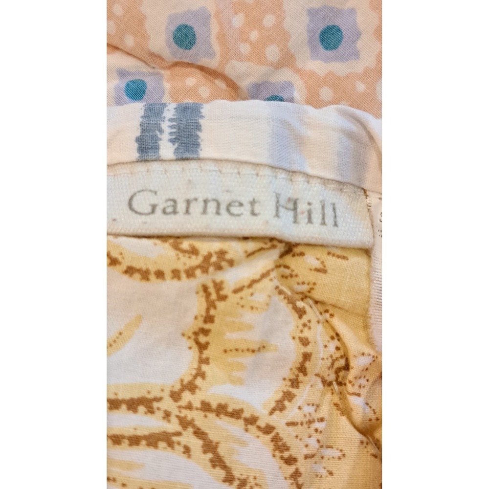 Garnet Hill Camille Quilt Queen Cotton Cottage Patchwork Bedspread Coverlet Flor